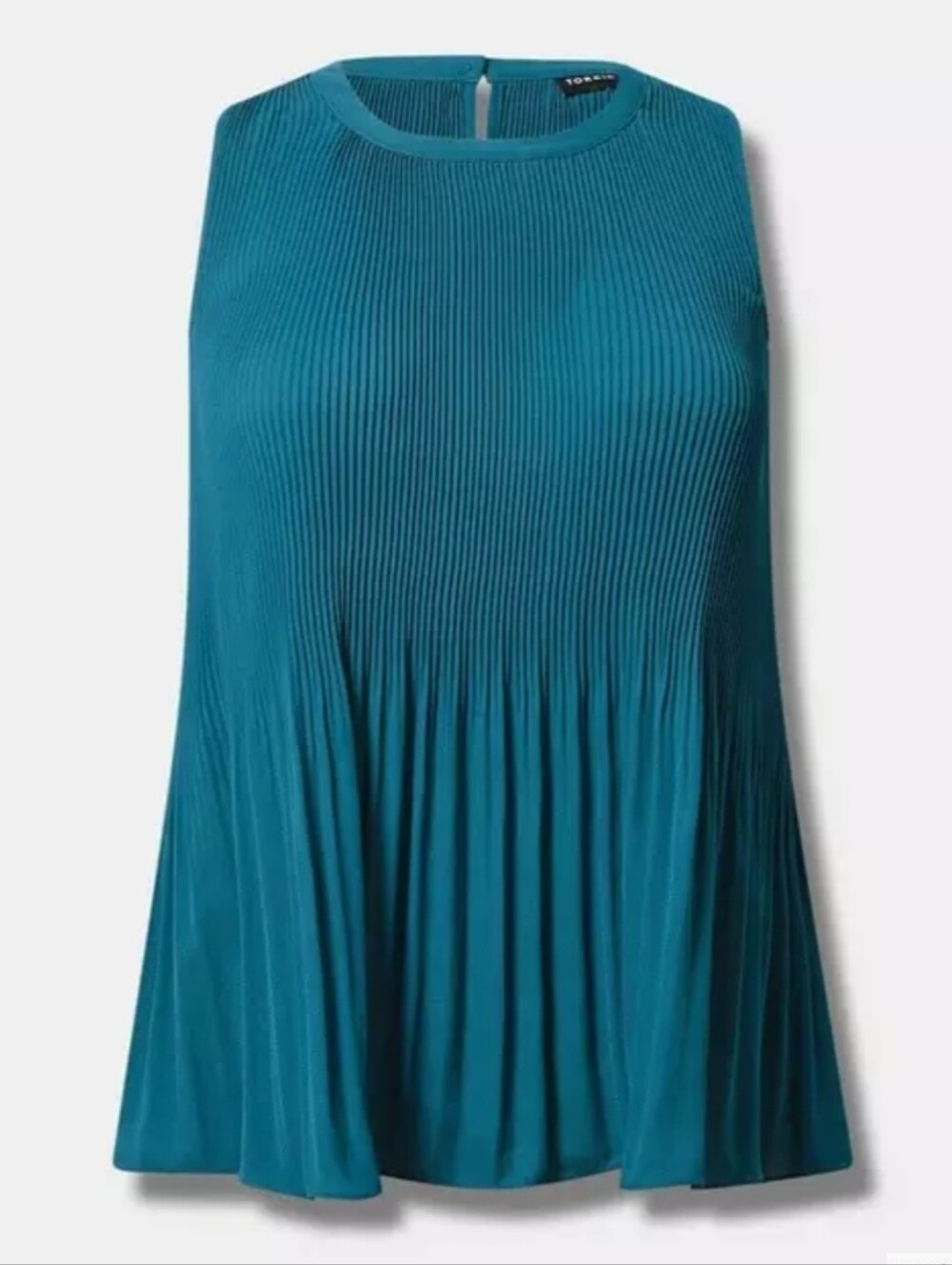 torrid Teal Pleated Top